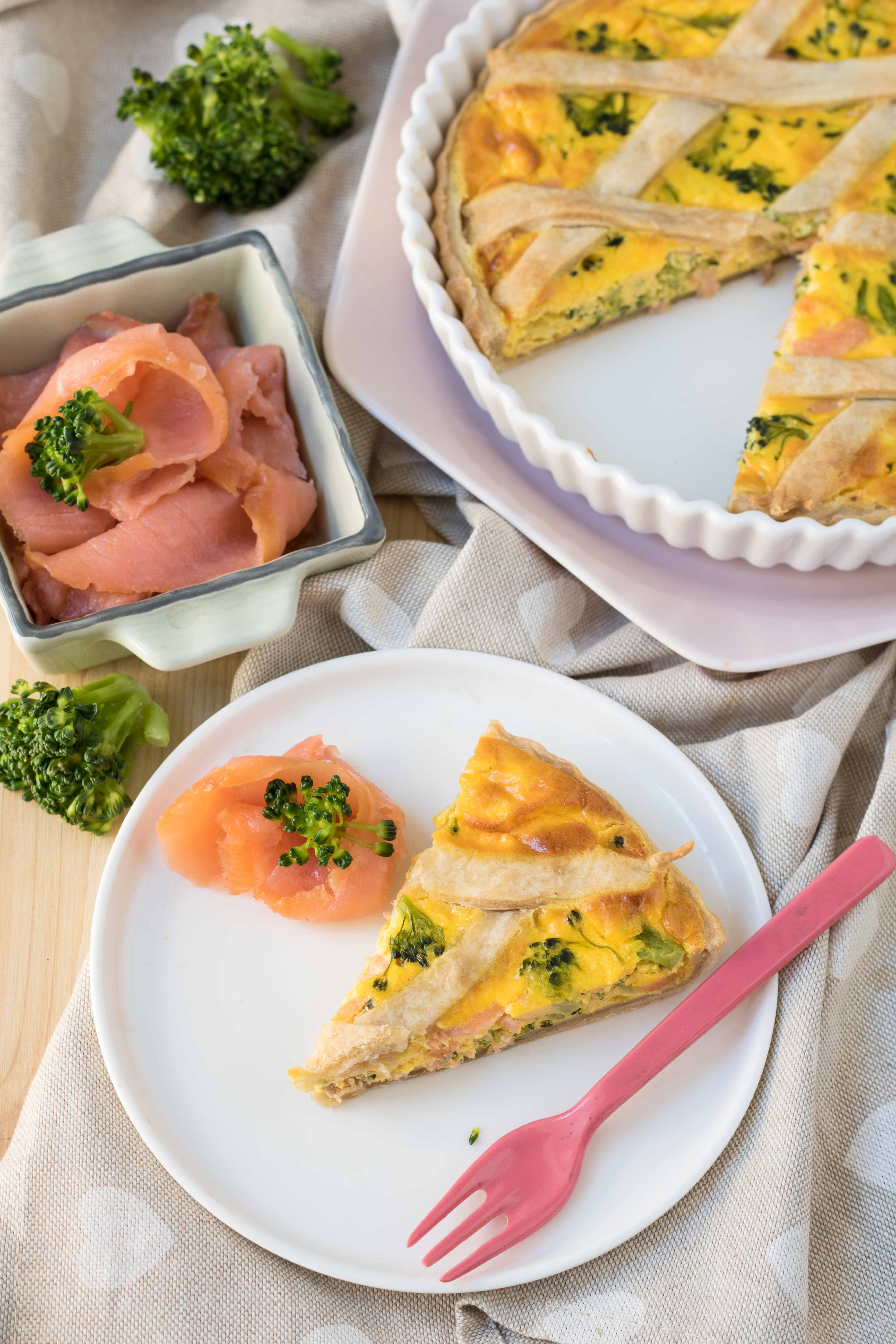 Quiche con broccoli e salmone | Fornelli Fuori Sede